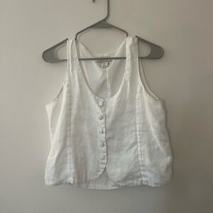 Rachel Zoe Cream Button-Front Blouse